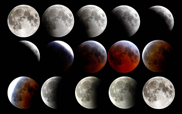 Total lunar eclipse blood moon supermoon